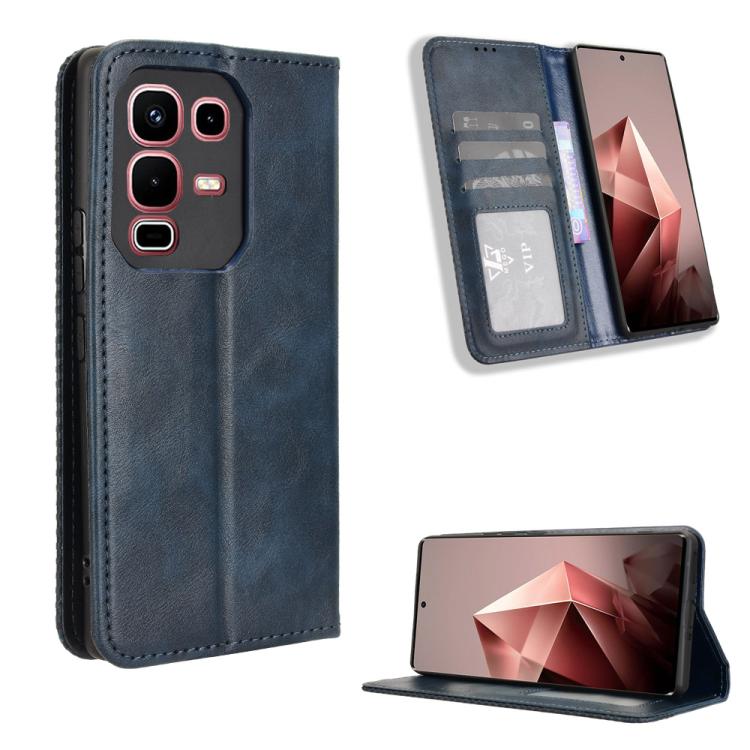 Custodia per telefono in pelle con trama retrò con fibbia magnetica, For Infinix GT 30 Pro 5G, For Infinix Note 50s 5G, For Infinix Note 50x 5G, For Infinix Note 50 Pro+, For Infinix Note 50 4G / Note 50 Pro 4G, For Infinix Hot 50 Pro 4G