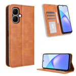Custodia per telefono in pelle con trama retrò con fibbia magnetica, For Infinix Hot 60i 5G / Tecno Spark Go 5G, For Infinix Hot 60i 4G / Hot 60 5G, For Infinix Hot 60 Pro+ 4G, For Infinix Hot 60 Pro 4G, For Infinix Smart 10 Plus 4G                    ...