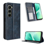 Custodia per telefono in pelle con trama retrò con fibbia magnetica, For Infinix Hot 60i 5G / Tecno Spark Go 5G, For Infinix Hot 60i 4G / Hot 60 5G, For Infinix Hot 60 Pro+ 4G, For Infinix Hot 60 Pro 4G, For Infinix Smart 10 Plus 4G                    ...