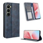 Custodia per telefono in pelle con trama retrò con fibbia magnetica, For Infinix Hot 60i 5G / Tecno Spark Go 5G, For Infinix Hot 60i 4G / Hot 60 5G, For Infinix Hot 60 Pro+ 4G, For Infinix Hot 60 Pro 4G, For Infinix Smart 10 Plus 4G                    ...