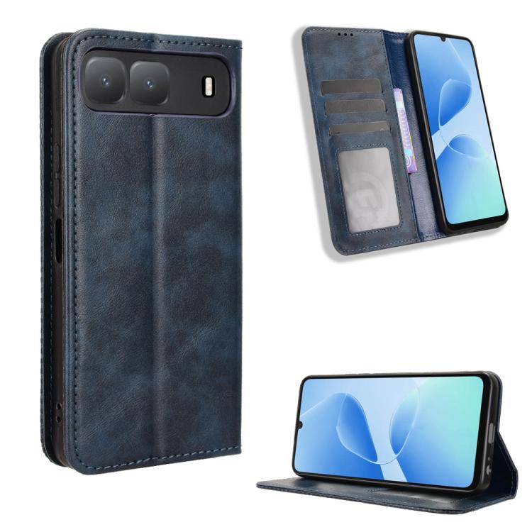 Custodia per telefono in pelle con trama retrò con fibbia magnetica, For Infinix Hot 60i 5G / Tecno Spark Go 5G, For Infinix Hot 60i 4G / Hot 60 5G, For Infinix Hot 60 Pro+ 4G, For Infinix Hot 60 Pro 4G, For Infinix Smart 10 Plus 4G                    ...