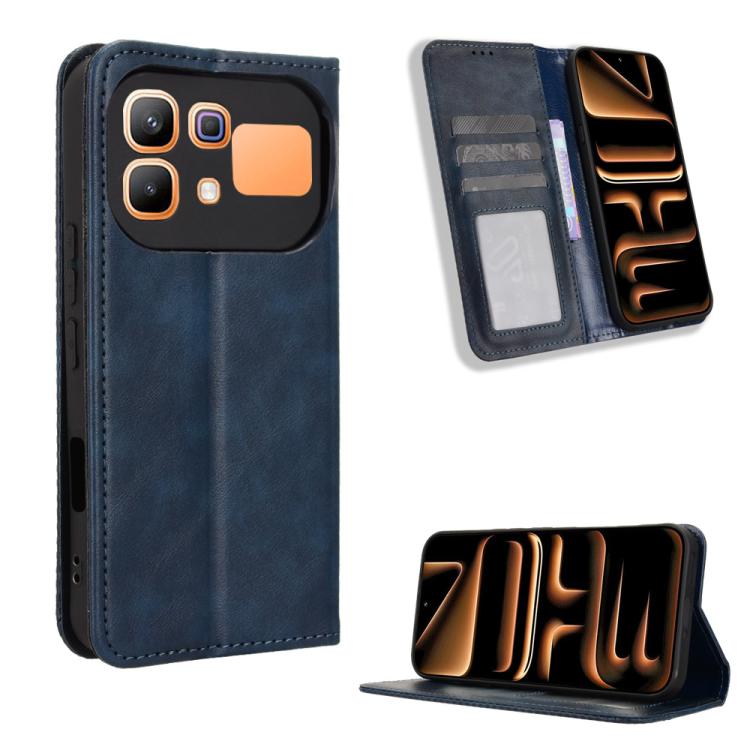 Custodia per telefono in pelle con trama retrò con fibbia magnetica, For Infinix GT 50 Pro 5G, For Infinix Hot 70 4G, For Infinix Note 60 Ultra 5G, For Infinix Note Edge 5G, For Infinix Smart 20 4G, For Infinix Note 60 / 60 Pro 5G