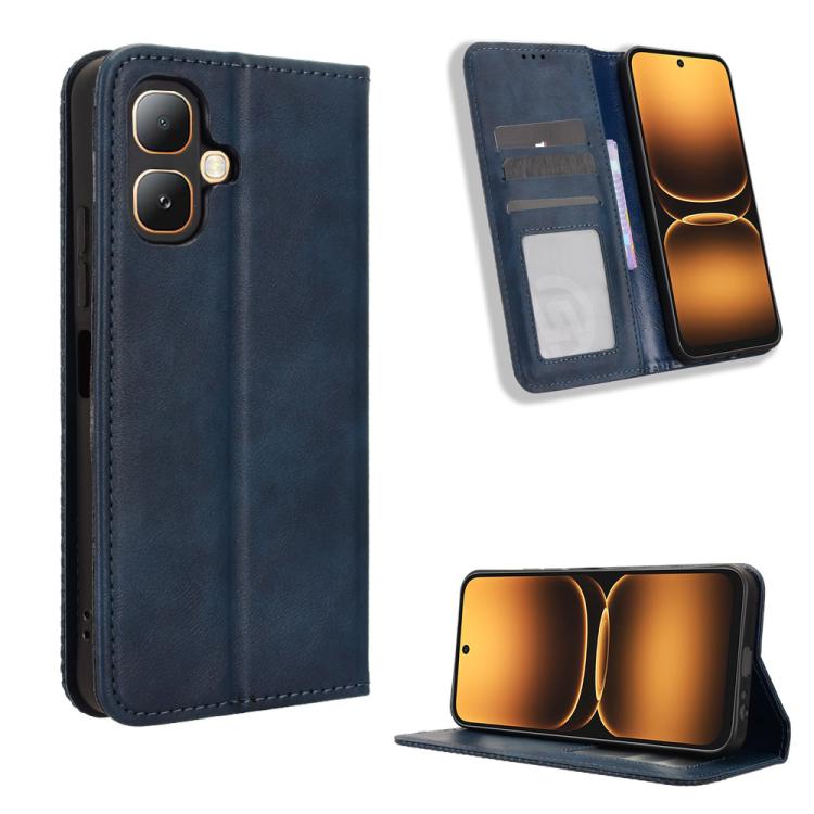 Custodia per telefono in pelle con trama retrò con fibbia magnetica, For Infinix GT 50 Pro 5G, For Infinix Hot 70 4G, For Infinix Note 60 Ultra 5G, For Infinix Note Edge 5G, For Infinix Smart 20 4G, For Infinix Note 60 / 60 Pro 5G