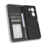 Custodia per telefono in pelle con trama retrò con fibbia magnetica, For Tecno Camon 20 Pro