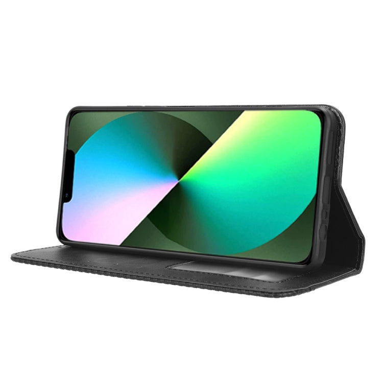 Custodia per telefono in pelle con trama retrò con fibbia magnetica, For Tecno Camon 20 Pro
