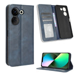 Custodia per telefono in pelle con trama retrò con fibbia magnetica, For Tecno Camon 20 Pro