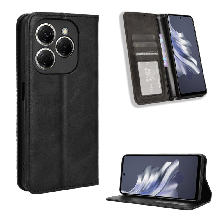 Custodia per telefono in pelle con trama retrò con fibbia magnetica, For Tecno Camon 30 Pro 5G, For Tecno Camon 30 5G / 4G, For Tecno Pova 6 Pro 5G, For Tecno Spark 20 Pro+ 4G, For Tecno Spark 20 Pro 4G, For Tecno Spark Go 2024