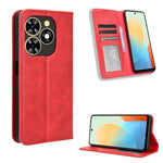 Custodia per telefono in pelle con trama retrò con fibbia magnetica, For Tecno Camon 30 Pro 5G, For Tecno Camon 30 5G / 4G, For Tecno Pova 6 Pro 5G, For Tecno Spark 20 Pro+ 4G, For Tecno Spark 20 Pro 4G, For Tecno Spark Go 2024
