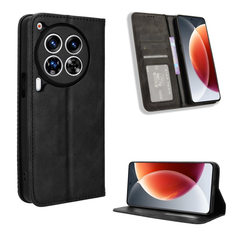 Custodia per telefono in pelle con trama retrò con fibbia magnetica, For Tecno Spark Go 1 / Pop 9 / Spark Go 2025, For Tecno Spark 30C 4G, For Tecno Spark 20 Pro 5G, For Tecno Camon 30 Premier 5G, For Tecno Pova 6 Neo 4G, For Tecno Pova 6 4G