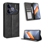 Custodia per telefono in pelle con trama retrò con fibbia magnetica, For Tecno Spark Go 1 / Pop 9 / Spark Go 2025, For Tecno Spark 30C 4G, For Tecno Spark 20 Pro 5G, For Tecno Camon 30 Premier 5G, For Tecno Pova 6 Neo 4G, For Tecno Pova 6 4G