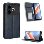 Custodia per telefono in pelle con trama retrò con fibbia magnetica, For Tecno Spark Go 1 / Pop 9 / Spark Go 2025, For Tecno Spark 30C 4G, For Tecno Spark 20 Pro 5G, For Tecno Camon 30 Premier 5G, For Tecno Pova 6 Neo 4G, For Tecno Pova 6 4G