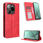 Custodia per telefono in pelle con trama retrò con fibbia magnetica, For Tecno Spark Go 1 / Pop 9 / Spark Go 2025, For Tecno Spark 30C 4G, For Tecno Spark 20 Pro 5G, For Tecno Camon 30 Premier 5G, For Tecno Pova 6 Neo 4G, For Tecno Pova 6 4G