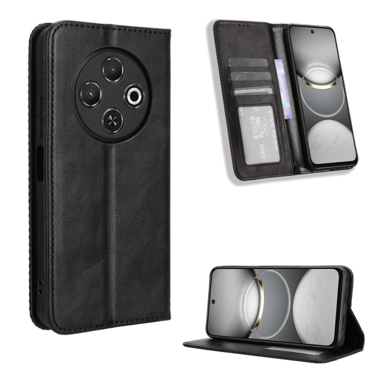 Custodia per telefono in pelle con trama retrò con fibbia magnetica, For Tecno Spark Go 1 / Pop 9 / Spark Go 2025, For Tecno Spark 30C 4G, For Tecno Spark 20 Pro 5G, For Tecno Camon 30 Premier 5G, For Tecno Pova 6 Neo 4G, For Tecno Pova 6 4G