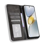 Custodia per telefono in pelle con trama retrò con fibbia magnetica, For Tecno Spark Go 1 / Pop 9 / Spark Go 2025, For Tecno Spark 30C 4G, For Tecno Spark 20 Pro 5G, For Tecno Camon 30 Premier 5G, For Tecno Pova 6 Neo 4G, For Tecno Pova 6 4G