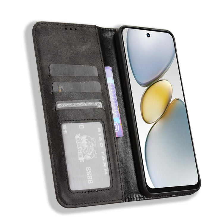 Custodia per telefono in pelle con trama retrò con fibbia magnetica, For Tecno Spark Go 1 / Pop 9 / Spark Go 2025, For Tecno Spark 30C 4G, For Tecno Spark 20 Pro 5G, For Tecno Camon 30 Premier 5G, For Tecno Pova 6 Neo 4G, For Tecno Pova 6 4G