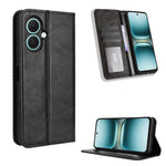 Custodia per telefono in pelle con trama retrò con fibbia magnetica, For Tecno Spark 40 4G, For Tecno Pova 7 Ultra 5G, For Tecno Pova 7 4G, For Tecno Spark Go 2 4G, For Tecno Pova Curve 5G, For Tecno Camon 40 Pro 4G / 5G