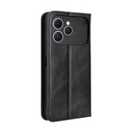 Custodia per telefono in pelle con trama retrò con fibbia magnetica, For Tecno Spark 40 4G, For Tecno Pova 7 Ultra 5G, For Tecno Pova 7 4G, For Tecno Spark Go 2 4G, For Tecno Pova Curve 5G, For Tecno Camon 40 Pro 4G / 5G