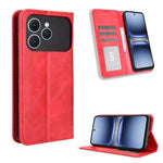 Custodia per telefono in pelle con trama retrò con fibbia magnetica, For Tecno Spark 40 4G, For Tecno Pova 7 Ultra 5G, For Tecno Pova 7 4G, For Tecno Spark Go 2 4G, For Tecno Pova Curve 5G, For Tecno Camon 40 Pro 4G / 5G