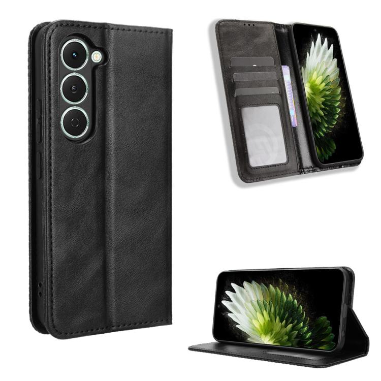 Custodia per telefono in pelle con trama retrò con fibbia magnetica, For Tecno Spark Slim, For Tecno Spark 40C, For Tecno Pova 7 Pro 5G, For Tecno Pova 7 5G, For Tecno Spark 40 Pro+ 4G, For Tecno Spark 40 Pro 4G
