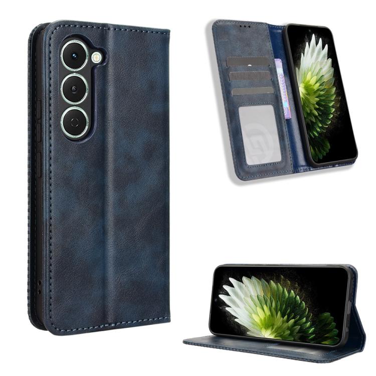 Custodia per telefono in pelle con trama retrò con fibbia magnetica, For Tecno Spark Slim, For Tecno Spark 40C, For Tecno Pova 7 Pro 5G, For Tecno Pova 7 5G, For Tecno Spark 40 Pro+ 4G, For Tecno Spark 40 Pro 4G