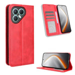 Custodia per telefono in pelle con trama retrò con fibbia magnetica, For Tecno Spark 40 4G, For Tecno Pova 7 Ultra 5G, For Tecno Pova 7 4G, For Tecno Spark Go 2 4G, For Tecno Pova Curve 5G, For Tecno Camon 40 Pro 4G / 5G