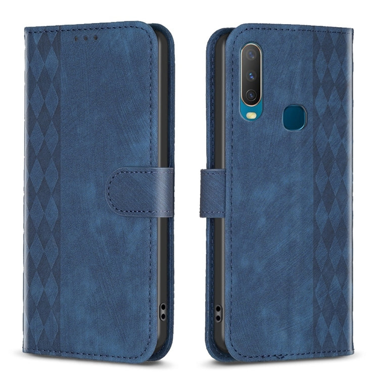 Custodia in pelle goffrata scozzese per Vivo Y11 Y15 Y12 Y17