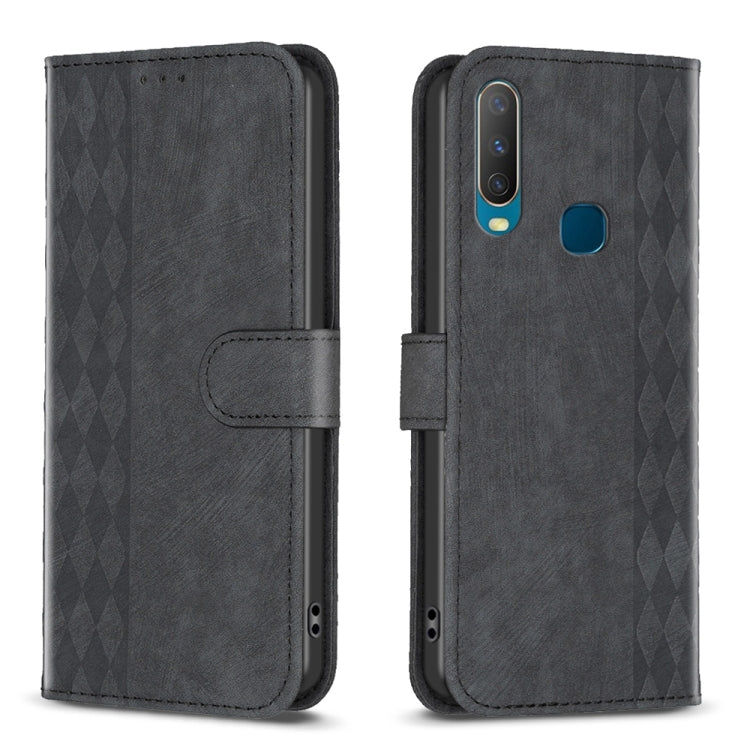 Custodia in pelle goffrata scozzese per Vivo Y11 Y15 Y12 Y17