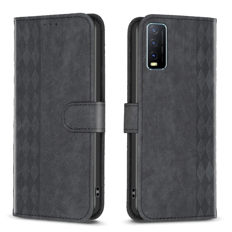 Custodia in pelle goffrata scozzese per Vivo Y11 Y15 Y12 Y17
