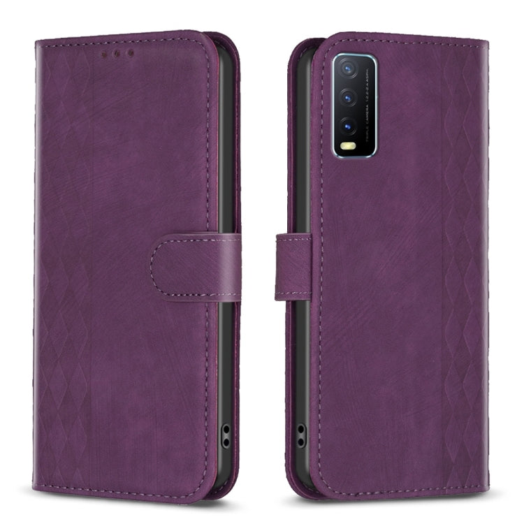 Custodia in pelle goffrata scozzese per Vivo Y11 Y15 Y12 Y17