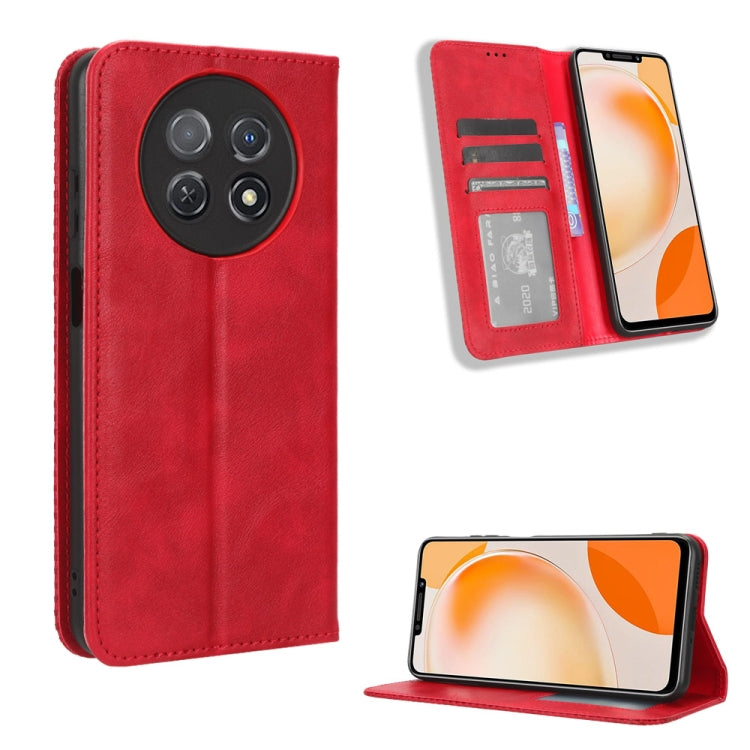 Custodia per telefono in pelle con trama retrò con fibbia magnetica, For Huawei Enjoy 60 Pro / nova 11i, For Huawei Enjoy 60X