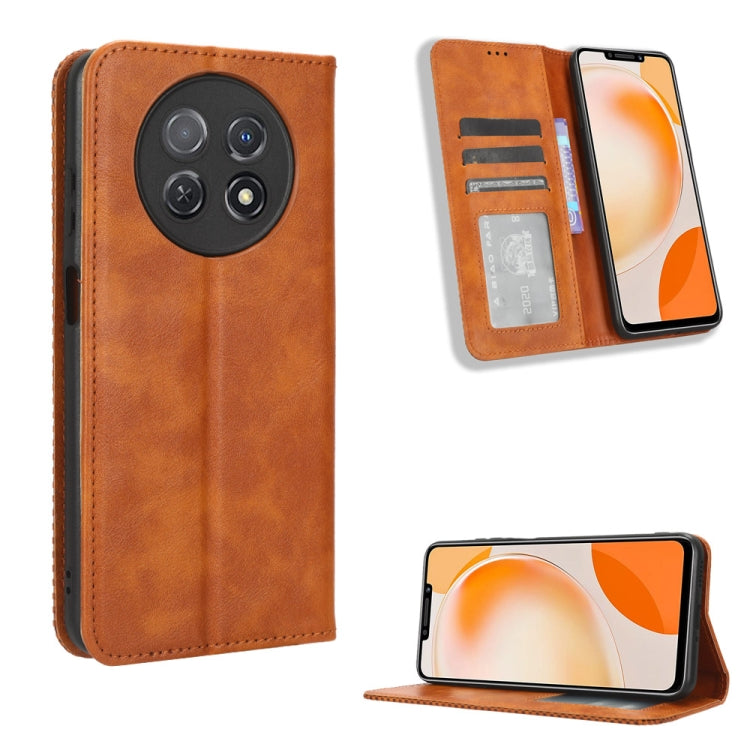 Custodia per telefono in pelle con trama retrò con fibbia magnetica, For Huawei Enjoy 60 Pro / nova 11i, For Huawei Enjoy 60X