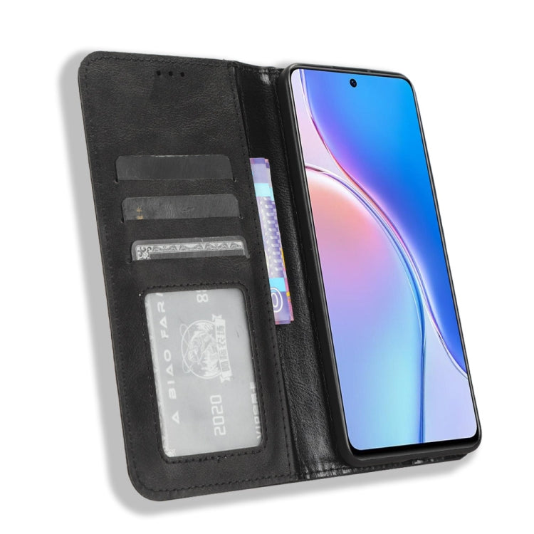 Custodia per telefono in pelle con trama retrò con fibbia magnetica, For Huawei Enjoy 60 Pro / nova 11i, For Huawei Enjoy 60X