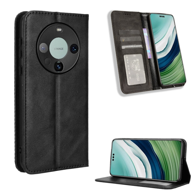 Custodia per telefono in pelle con trama retrò con fibbia magnetica, For Huawei nova Y72 4G / Enjoy 70 4G, For Huawei Enjoy 70 4G, For Huawei nova 11 SE, For Huawei nova 12 5G, For Huawei Mate 60 5G, For Huawei Mate 60 Pro 5G