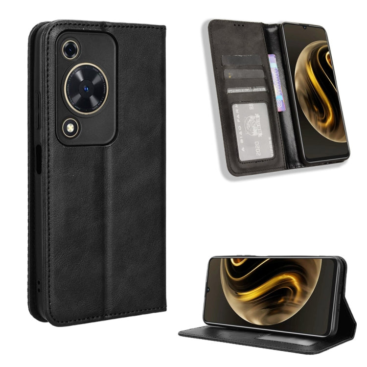 Custodia per telefono in pelle con trama retrò con fibbia magnetica, For Huawei nova Y72 4G / Enjoy 70 4G, For Huawei Enjoy 70 4G, For Huawei nova 11 SE, For Huawei nova 12 5G, For Huawei Mate 60 5G, For Huawei Mate 60 Pro 5G
