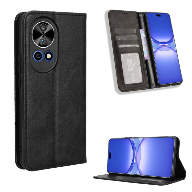 Custodia per telefono in pelle con trama retrò con fibbia magnetica, For Huawei nova Y72 4G / Enjoy 70 4G, For Huawei Enjoy 70 4G, For Huawei nova 11 SE, For Huawei nova 12 5G, For Huawei Mate 60 5G, For Huawei Mate 60 Pro 5G
