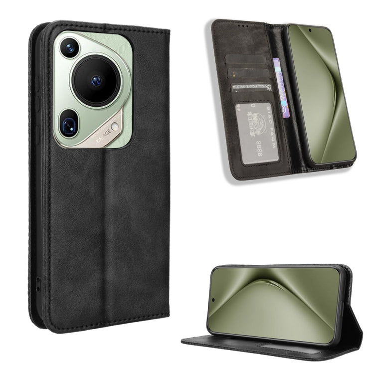 Custodia per telefono in pelle con trama retrò con fibbia magnetica, For Huawei Mate 70, For Huawei nova 13 Pro 5G, For Huawei Pura 70 Ultra, For Huawei Pura 70 Pro / 70 Pro+, For Huawei nova 12i 4G / Enjoy 70 Pro 4G, For Huawei Pura 70