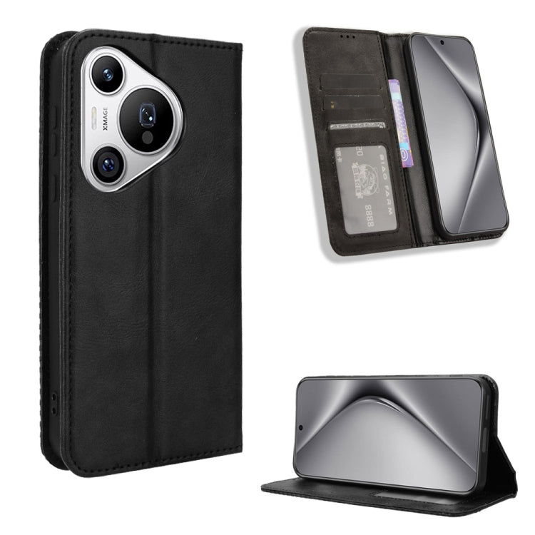 Custodia per telefono in pelle con trama retrò con fibbia magnetica, For Huawei Mate 70, For Huawei nova 13 Pro 5G, For Huawei Pura 70 Ultra, For Huawei Pura 70 Pro / 70 Pro+, For Huawei nova 12i 4G / Enjoy 70 Pro 4G, For Huawei Pura 70