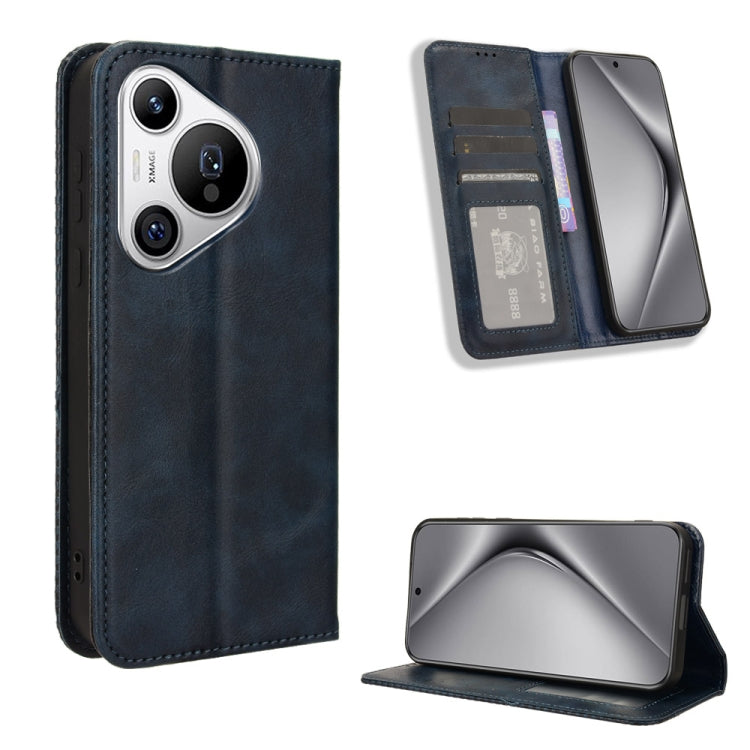Custodia per telefono in pelle con trama retrò con fibbia magnetica, For Huawei Mate 70, For Huawei nova 13 Pro 5G, For Huawei Pura 70 Ultra, For Huawei Pura 70 Pro / 70 Pro+, For Huawei nova 12i 4G / Enjoy 70 Pro 4G, For Huawei Pura 70