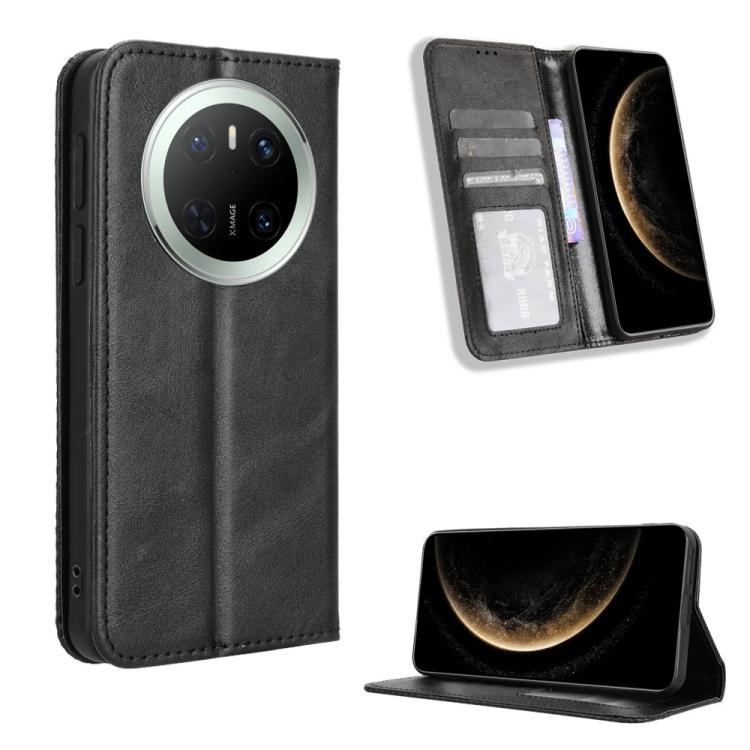 Custodia per telefono in pelle con trama retrò con fibbia magnetica, For Huawei Mate 70, For Huawei nova 13 Pro 5G, For Huawei Pura 70 Ultra, For Huawei Pura 70 Pro / 70 Pro+, For Huawei nova 12i 4G / Enjoy 70 Pro 4G, For Huawei Pura 70