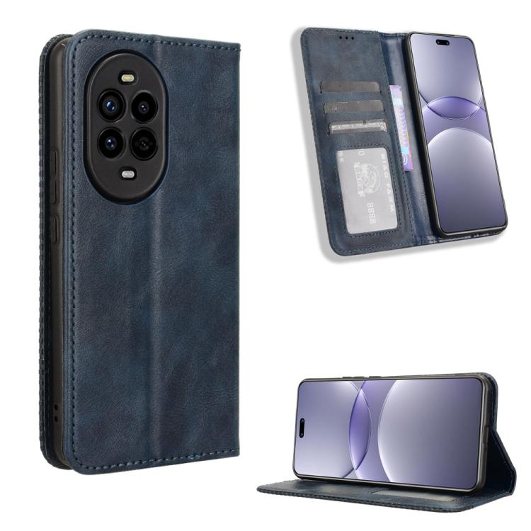 Custodia per telefono in pelle con trama retrò con fibbia magnetica, For Huawei Mate 70, For Huawei nova 13 Pro 5G, For Huawei Pura 70 Ultra, For Huawei Pura 70 Pro / 70 Pro+, For Huawei nova 12i 4G / Enjoy 70 Pro 4G, For Huawei Pura 70