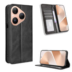 Custodia per telefono in pelle con trama retrò con fibbia magnetica, For Huawei Pura 80 5G, For Huawei nova 14 Ultra 5G, For Huawei nova 14 Pro 5G, For Huawei nova 14 5G, For Huawei Enjoy 80 4G / nova Y73 4G, For Huawei Mate 70 Pro / 70 Pro+
