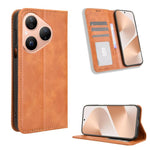 Custodia per telefono in pelle con trama retrò con fibbia magnetica, For Huawei Pura 80 5G, For Huawei nova 14 Ultra 5G, For Huawei nova 14 Pro 5G, For Huawei nova 14 5G, For Huawei Enjoy 80 4G / nova Y73 4G, For Huawei Mate 70 Pro / 70 Pro+