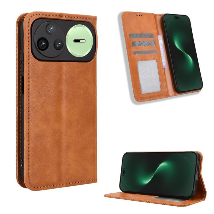 Custodia per telefono in pelle con trama retrò con fibbia magnetica, For Huawei Pura 90 Pro 5G, For Huawei Pura 90 5G, For Huawei nova 15 Pro / 15 Ultra, For Huawei Mate 80 Pro / 80, For Huawei Pura 80 Ultra 5G, For Huawei Pura 80 Pro 5G / 80 Pro+ 5G