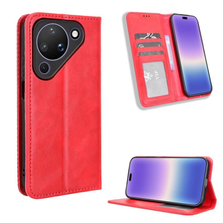Custodia per telefono in pelle con trama retrò con fibbia magnetica, For Huawei Pura 90 Pro 5G, For Huawei Pura 90 5G, For Huawei nova 15 Pro / 15 Ultra, For Huawei Mate 80 Pro / 80, For Huawei Pura 80 Ultra 5G, For Huawei Pura 80 Pro 5G / 80 Pro+ 5G