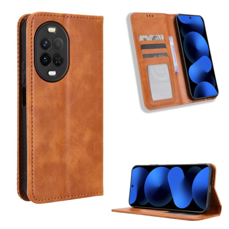 Custodia per telefono in pelle con trama retrò con fibbia magnetica, For Huawei nova Y74 4G / Enjoy 90 Plus 5G, For Huawei nova 16 Ultra / 16 Pro, For Huawei nova 16z 5G, For Huawei nova 16 5G, For Huawei Enjoy 90 Pro Max 5G / nova 15 Max              ...