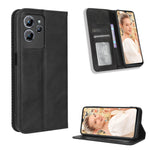 Custodia per telefono in pelle con trama retrò con fibbia magnetica, For Oukitel C33, For Oukitel C32