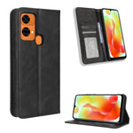 Custodia per telefono in pelle con trama retrò con fibbia magnetica, For Oukitel C33, For Oukitel C32