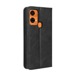 Custodia per telefono in pelle con trama retrò con fibbia magnetica, For Oukitel C33, For Oukitel C32