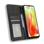 Custodia per telefono in pelle con trama retrò con fibbia magnetica, For Oukitel C33, For Oukitel C32