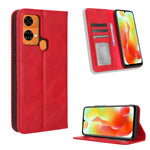 Custodia per telefono in pelle con trama retrò con fibbia magnetica, For Oukitel C33, For Oukitel C32